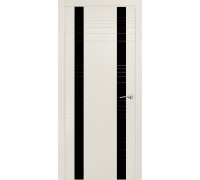 Дверь Верда V-II шпон Остекление Лакобель черное Бьянко