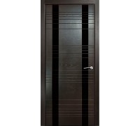 Дверь Верда V-II шпон Остекление Лакобель черное Неро