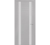 Дверь Верда V-II шпон Остекление Лакобель белое Светло-серый