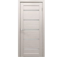 Дверь Верда X-3 экошпон Остекление Сатинат белое тон Белая лиственница