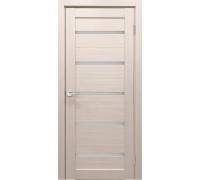 Дверь Верда X-3 экошпон Остекление Сатинат белое тон Кремовая лиственница