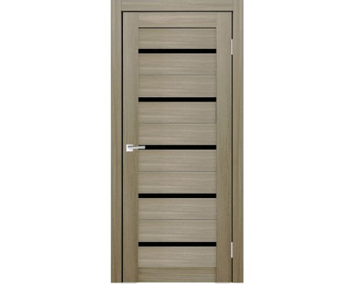 Дверь Верда X-3 экошпон Остекление Лакобель черное Тон Неаполь