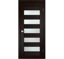 Дверь Верда X-4 экошпон Остекление Сатинат белое Венге