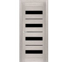 Дверь Верда X-5 экошпон Остекление Лакобель черное тон Белая лиственница