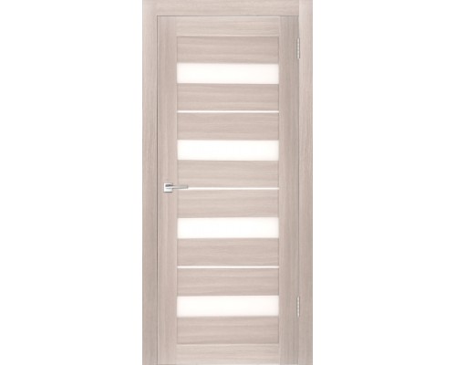 Дверь Верда X-5 экошпон Остекление Сатинат белое тон Кремовая лиственница