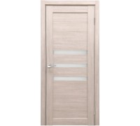 Дверь Верда X-6 экошпон Остекление Сатинат белое тон Кремовая лиственница