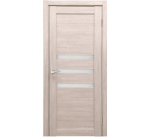 Дверь Верда X-6 экошпон Остекление Сатинат белое тон Кремовая лиственница