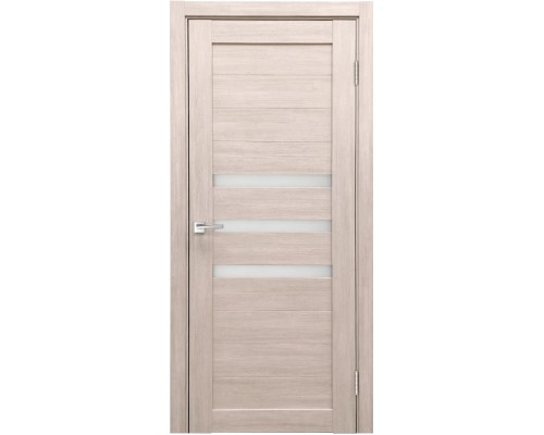 Дверь Верда X-6 экошпон Остекление Сатинат белое тон Кремовая лиственница