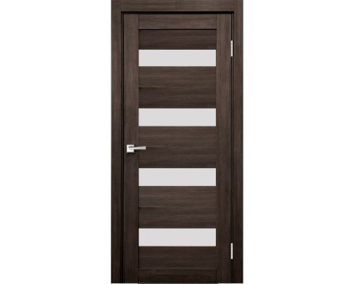 Дверь Верда X-8 экошпон Остекление Сатинат белое тон Грей