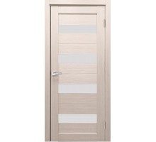 Дверь Верда X-8 экошпон Остекление Сатинат белое тон Кремовая лиственница