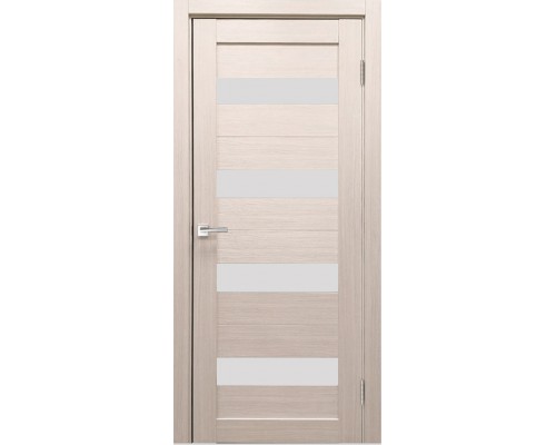 Дверь Верда X-8 экошпон Остекление Сатинат белое тон Кремовая лиственница