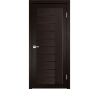 Дверь Верда Y-4 экошпон Остекление Лакобель черное тон Венге