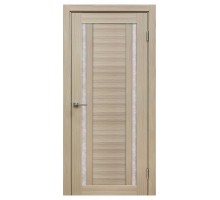 Дверь Верда Z-3 экошпон Остекление Гранит прозрачный тон Кремовая лиственница