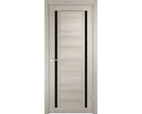 Дверь Верда Z-3 экошпон Остекление Лакобель черное тон Белая лиственница