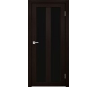Дверь Верда Z-5 экошпон Остекление Лакобель черное тон Венге
