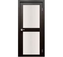 Дверь Верда Z-6 экошпон Остекление Сатинат белое тон Венге